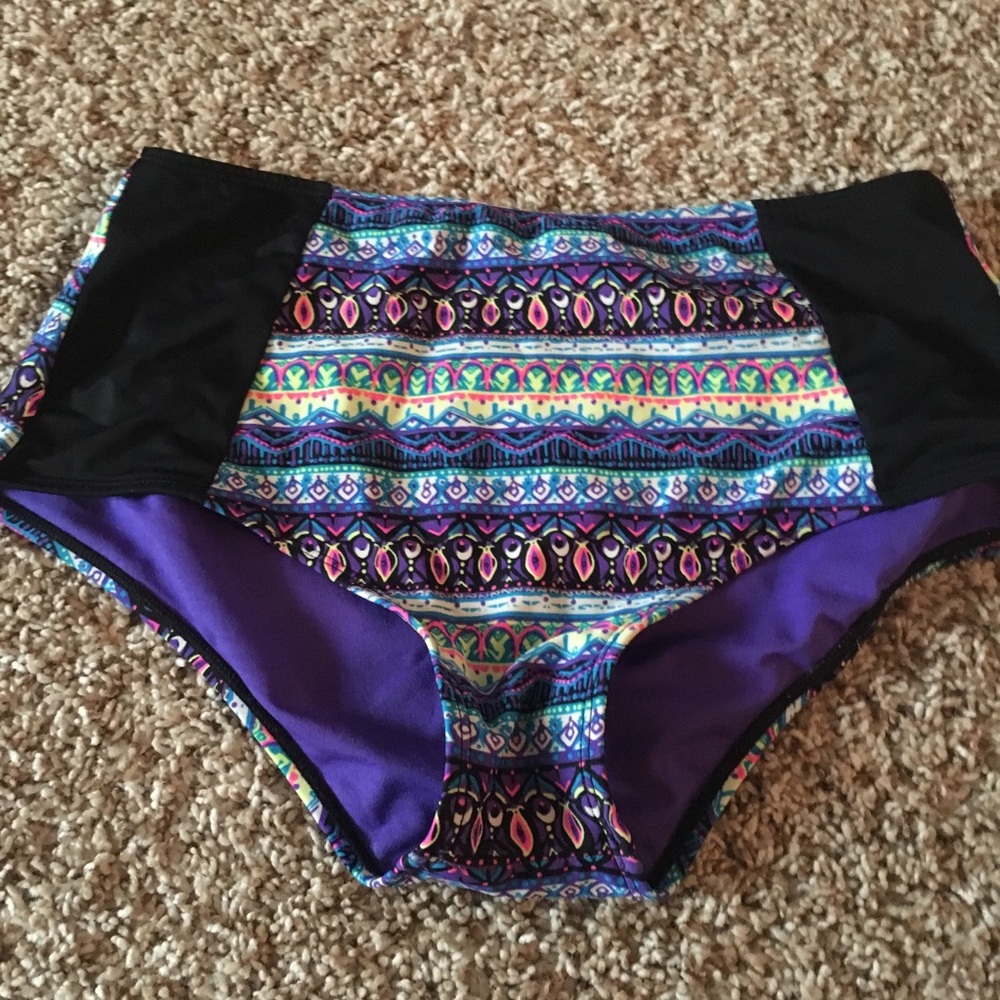 High waisted swim bottoms